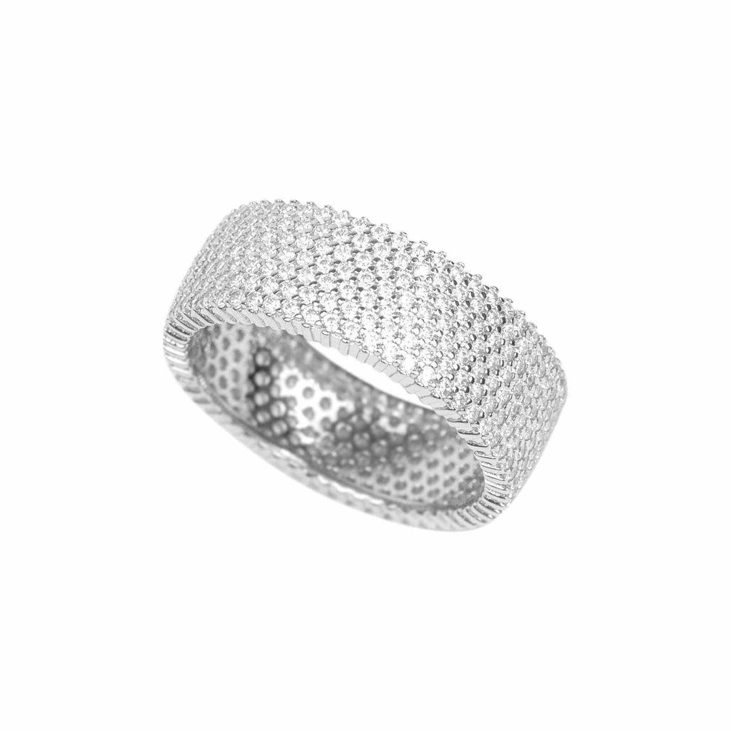 Eternity Band - 925 Sterling Silver Iced Hip Hop Men's Ring