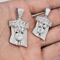 Moissanite Jesus Head Piece Pendant 925 Sterling Silver