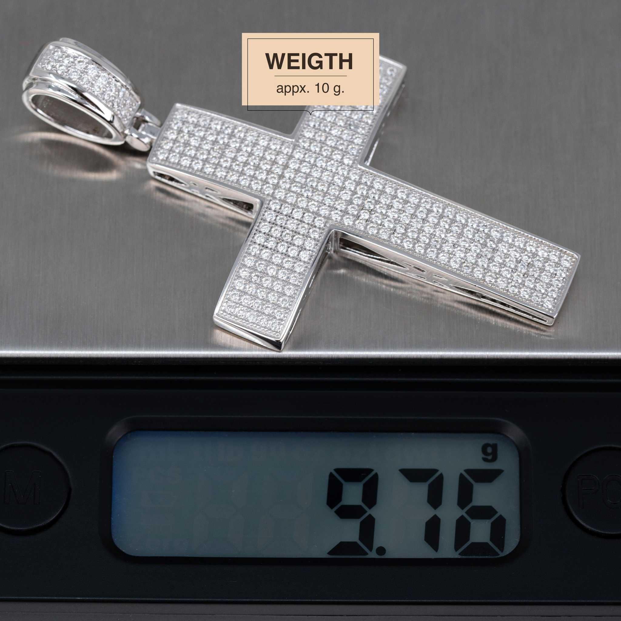 Moissanite Cross Pendant Real 925 Sterling Silver