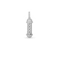 Barber Pole Iced Moissanite Pendant - 925 Sterling Silver Men's Hip Hop Jewelry
