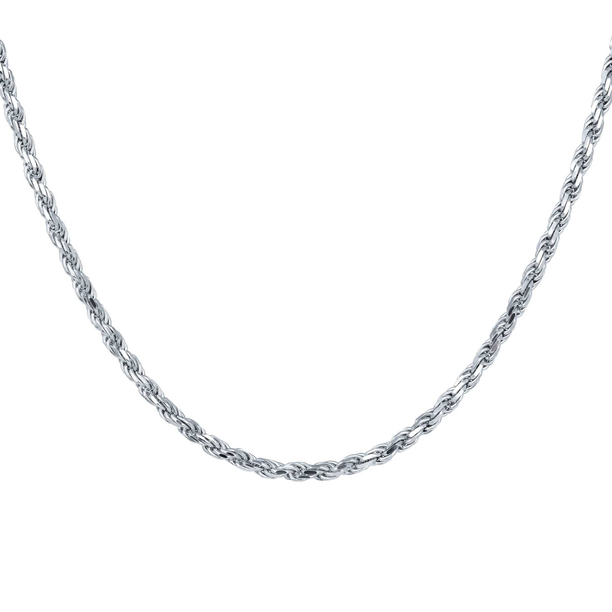 Solid Real 925 Sterling Silver Rope Chains 1.5-4mm 18-30 inches Italy