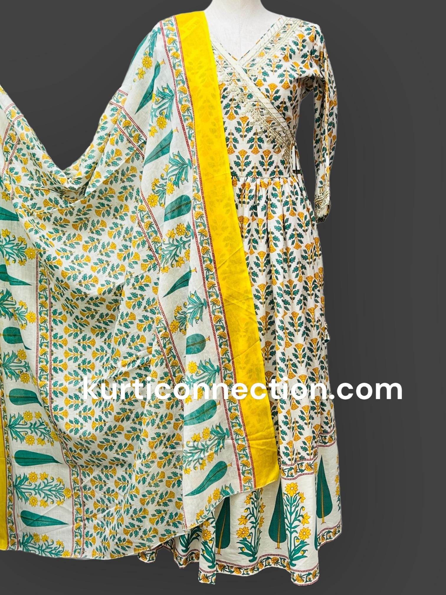 Jaipur cotton Kurti dupatta set