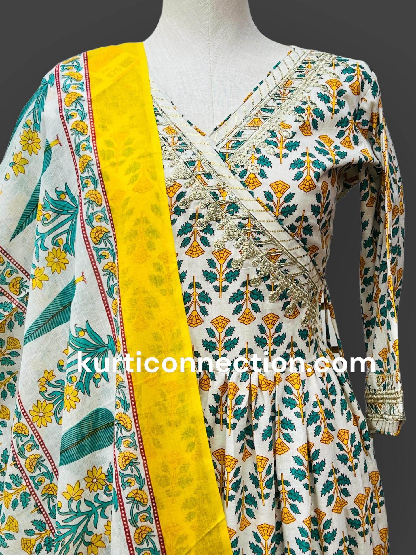 Jaipur cotton Kurti dupatta set