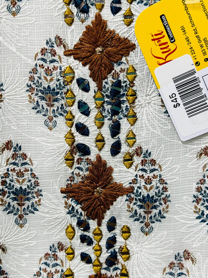 Kota cotton kurti | chikankari work | Block print kurti