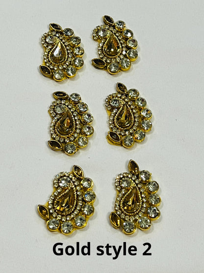 Kundan patches for dresses, sewing supplies , decorative patches