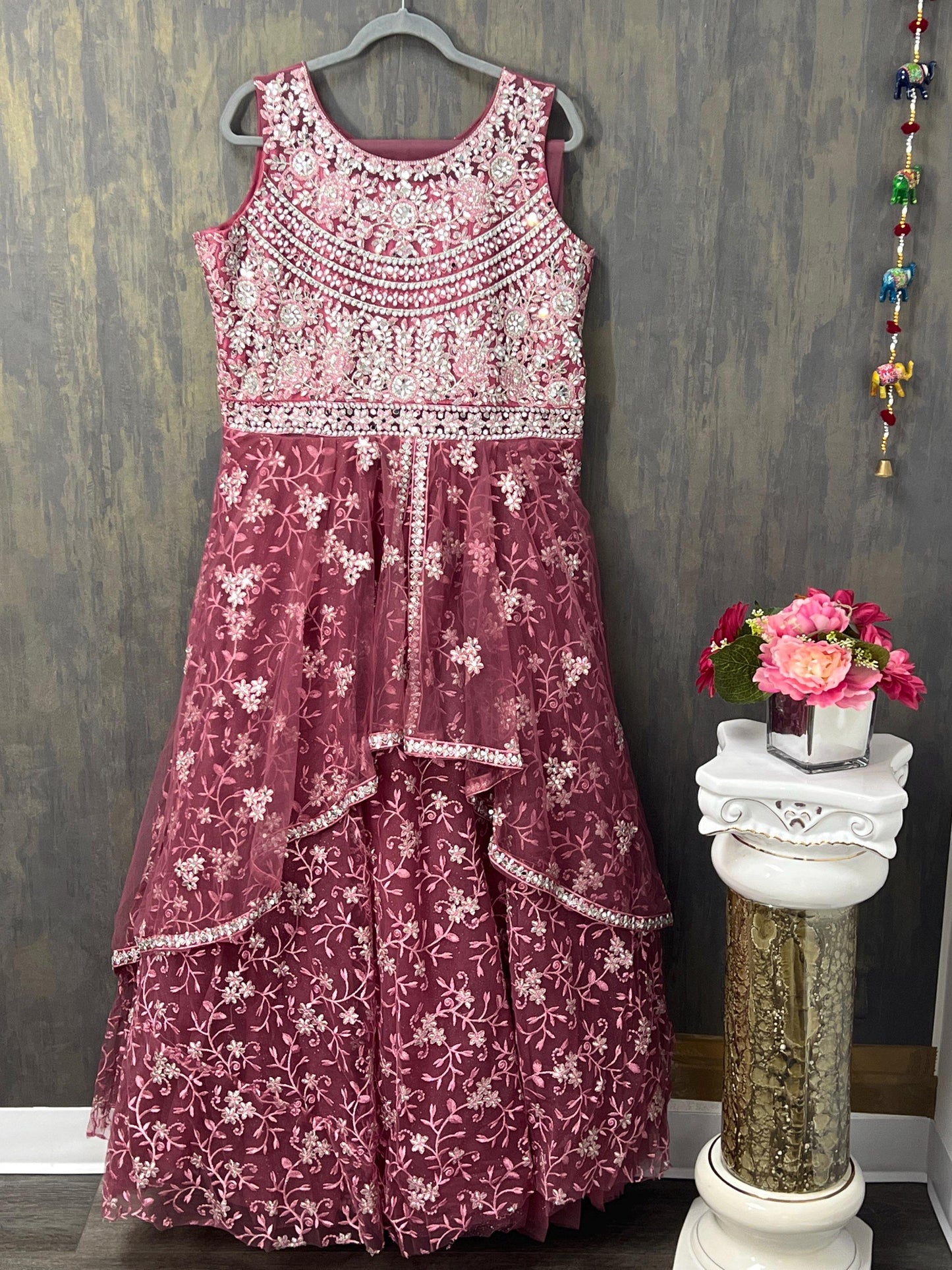 Heavy party wear gown | indo western gown