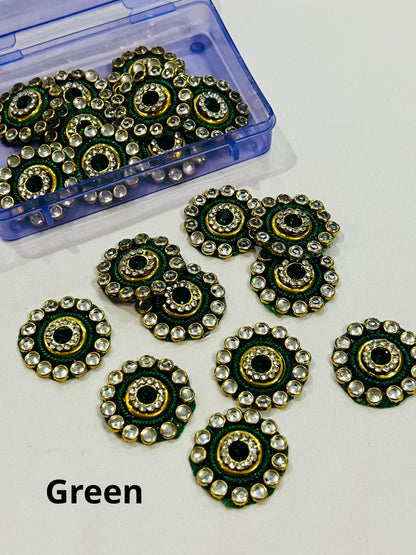 Kundan patches for dresses, sewing supplies , decorative patches