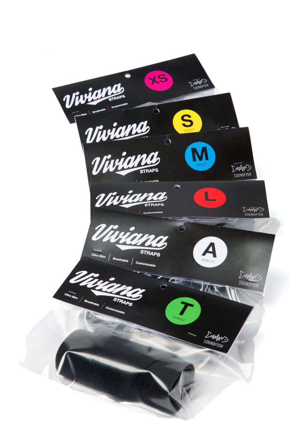 Viviana Transmitter Waist Straps Sizes XS, S, M, L, XL (Black or Beige)