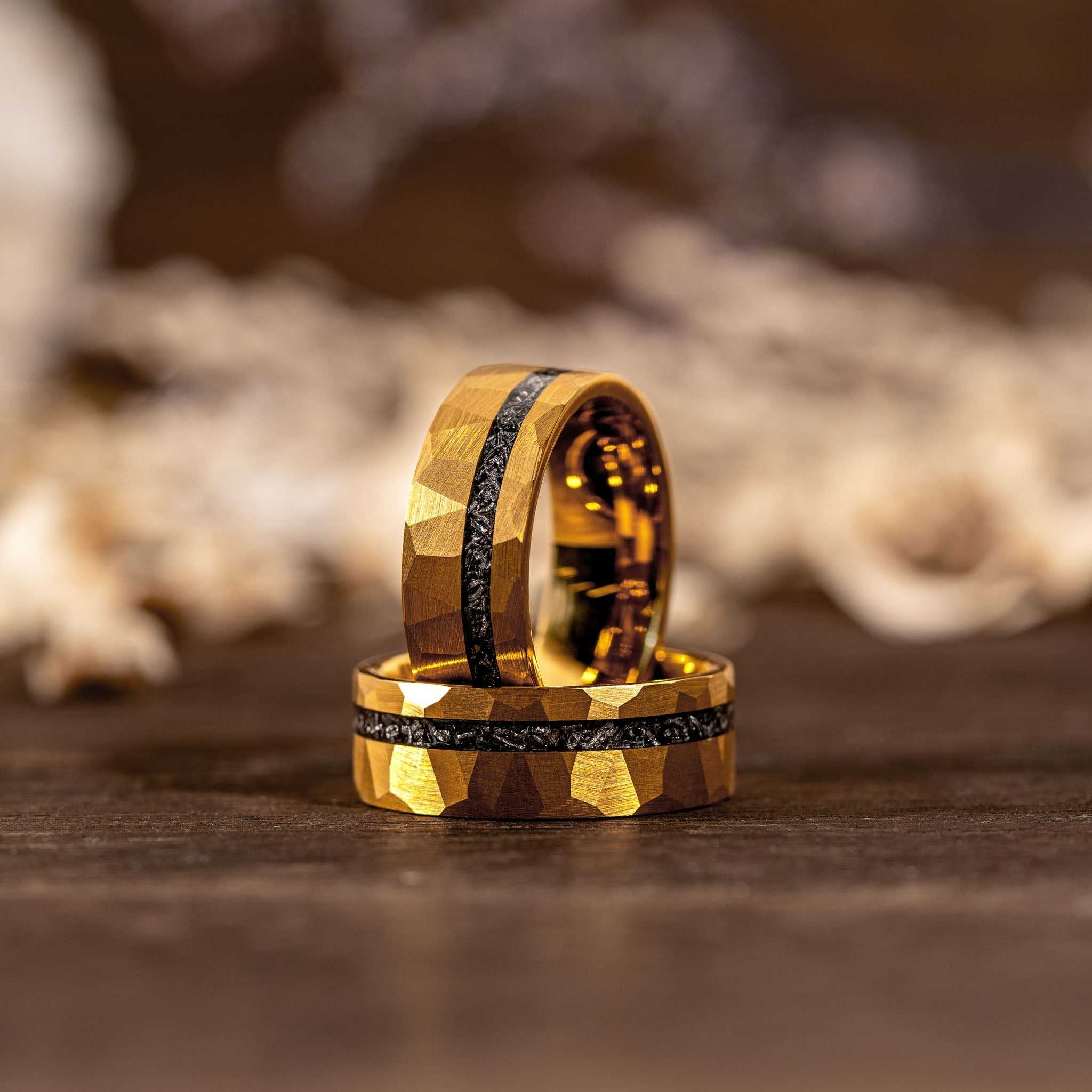 Infinite Meteorite Tungsten Carbide Ring
