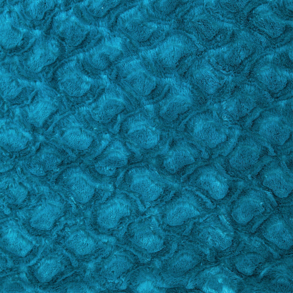 DaDa Bedding Jewel Tones Emerald Green Blue Luxury Faux Fur Throw Pillow Cover (171805)