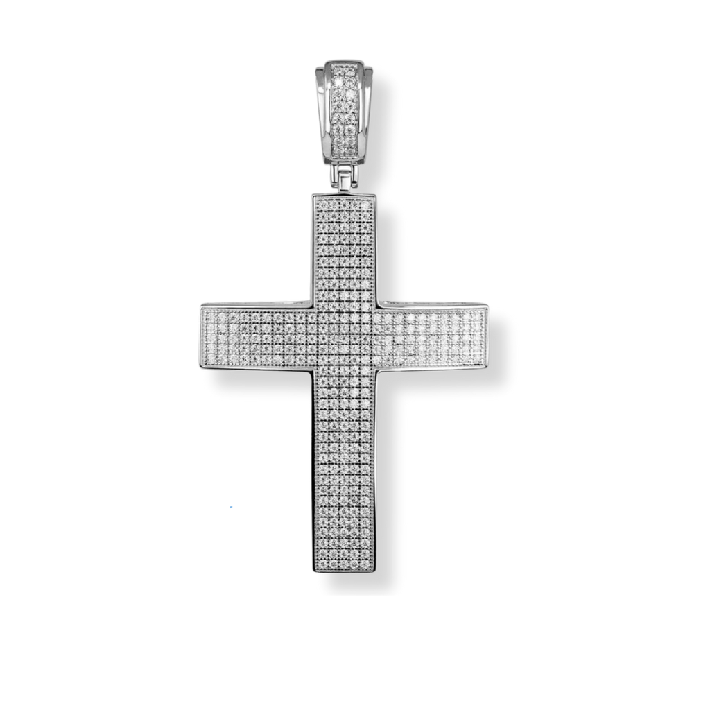 Moissanite Cross Pendant Real 925 Sterling Silver
