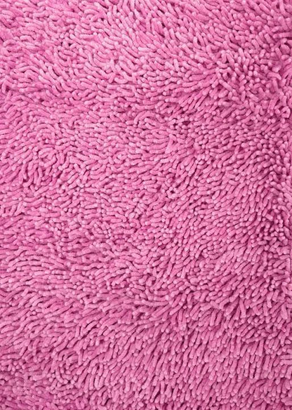 DaDa Bedding Fuchsia Magenta Pink Shaggy Soft Chenille Noodle Carpet Rug Bath Mat