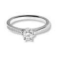 Secret Cathedral Hidden Halo Moissanite 0.7 TCW Women Engagement Ring - 925 Sterling Silver