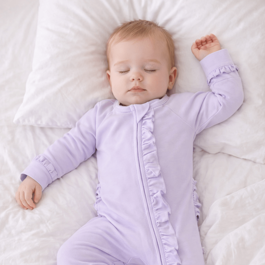 Violets Are Violet Ruffle Footie