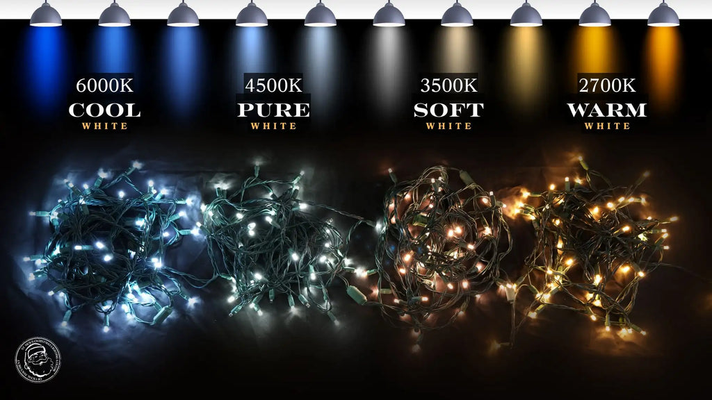 LED Mini Lights 5MM Pure White Twinkle Green Wire  6" Spacing
