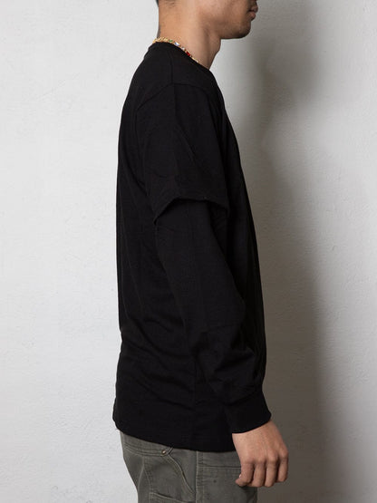 Reckless Double L/S Tee - Black