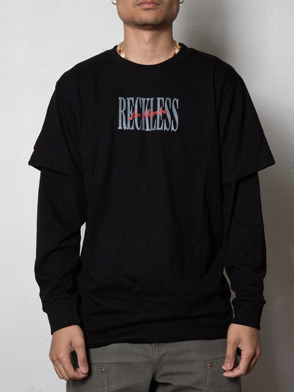 Reckless Double L/S Tee - Black