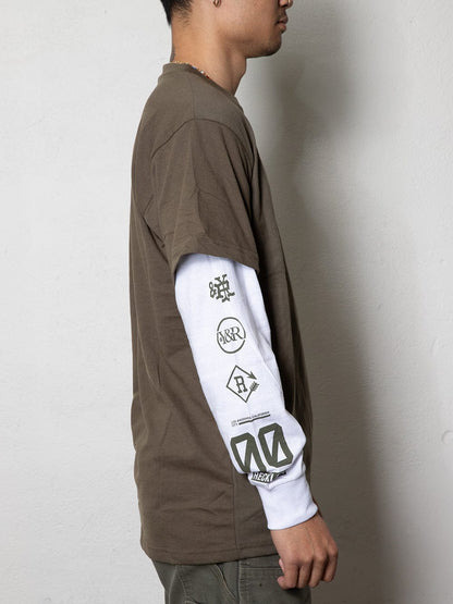 Reckless Double L/S Tee - Olive